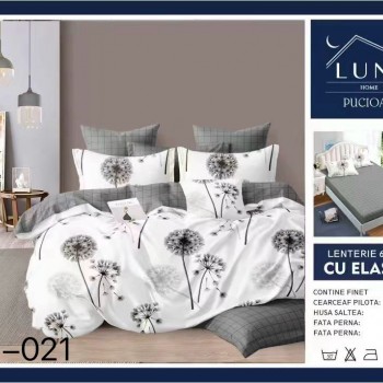  Lenjerii de pat finet gros 6 piese Cearceaf cu Elastic LN021