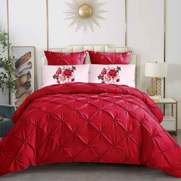 Set Lenjerie pliu uni 6 piese cu elastic COD NH01