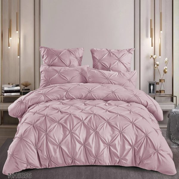 Set Lenjerie pliu uni 6 piese cu elastic COD NH08