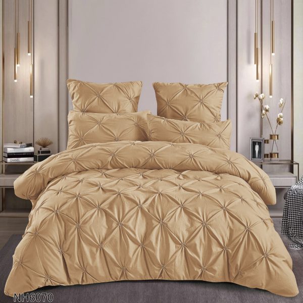 Set Lenjerie pliu uni 6 piese cu elastic COD NH09