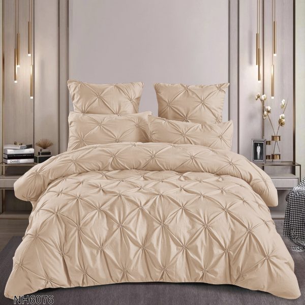 Set Lenjerie pliu uni 6 piese cu elastic COD NH10