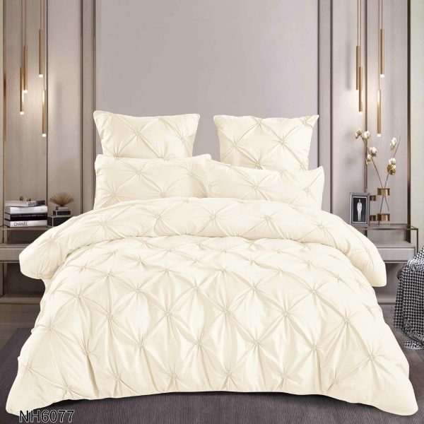 Set Lenjerie pliu uni 6 piese cu elastic COD NH11