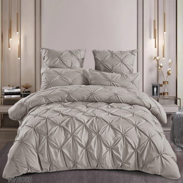 Set Lenjerie pliu uni 6 piese cu elastic COD NH13