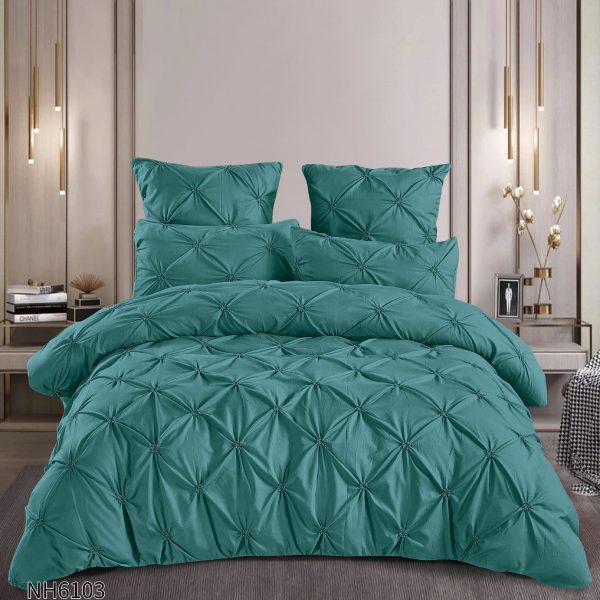 Set Lenjerie pliu uni 6 piese cu elastic COD NH14