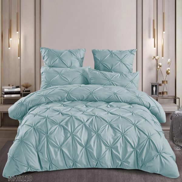 Set Lenjerie pliu uni 6 piese cu elastic COD NH15