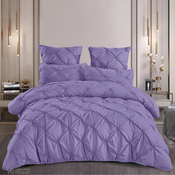 Set Lenjerie pliu uni 6 piese cu elastic COD NH03