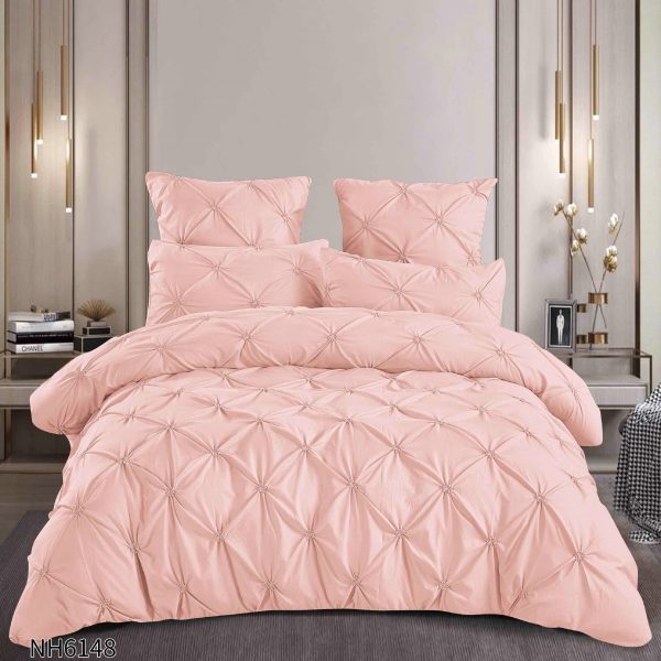 Set Lenjerie pliu uni 6 piese cu elastic COD NH21