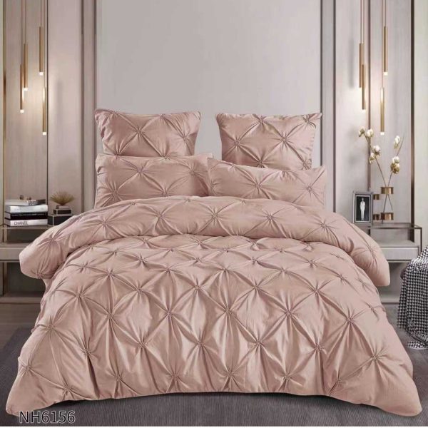 Set Lenjerie pliu uni 6 piese cu elastic COD NH22