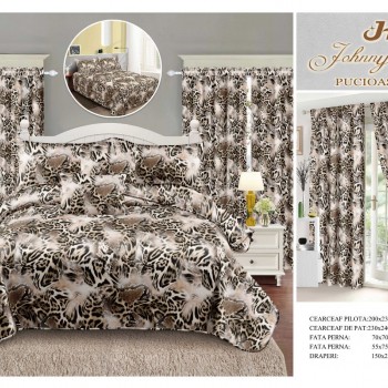Lenjerie de pat finet+draperii COD DRA08