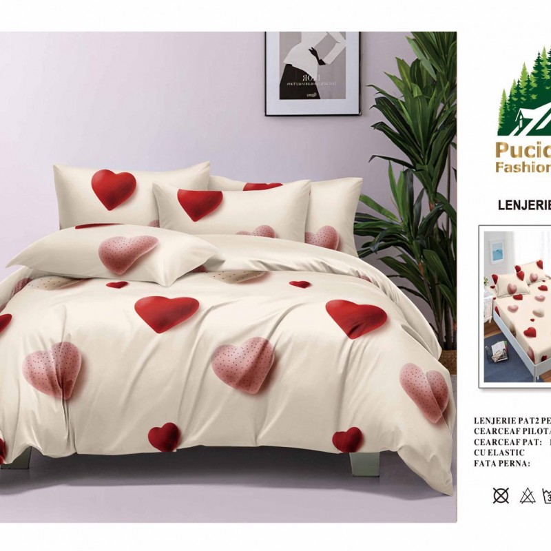 Lenjerii de pat finet gros 4 piese cearceaf elastic