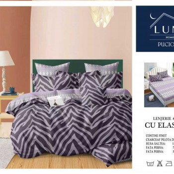 Lenjerii de pat finet gros 6 piese Cerarceaf cu Elastic COD ABF320  Lenjerii de pat finet gros 6 piese Cerarceaf cu Elastic COD ABF320