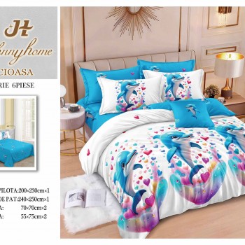 Lenjerii de pat finet gros 6 piese  ABF448  Lenjerii de pat finet gros 6 piese  ABF448