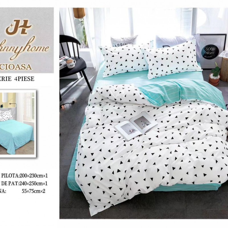 Lenjerii 4 piese bumbac satinat COD ABB12 Lenjerii 4 piese bumbac satinat COD ABB12