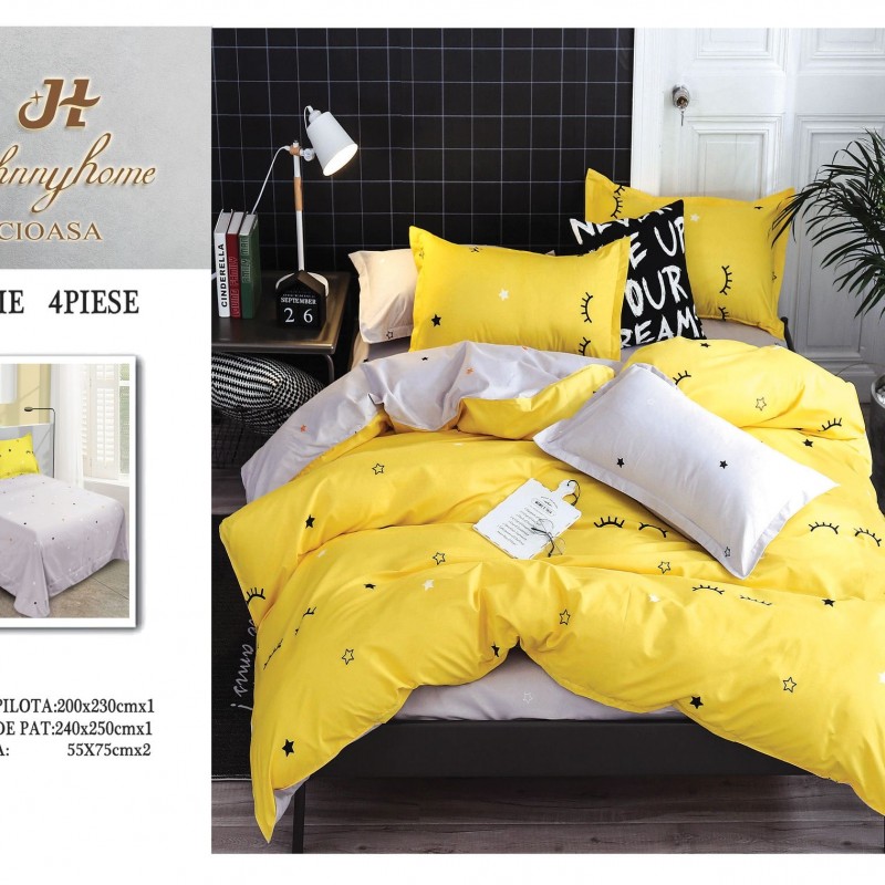 Lenjerii 4 piese bumbac satinat COD ABB16 Lenjerii 4 piese bumbac satinat COD ABB16