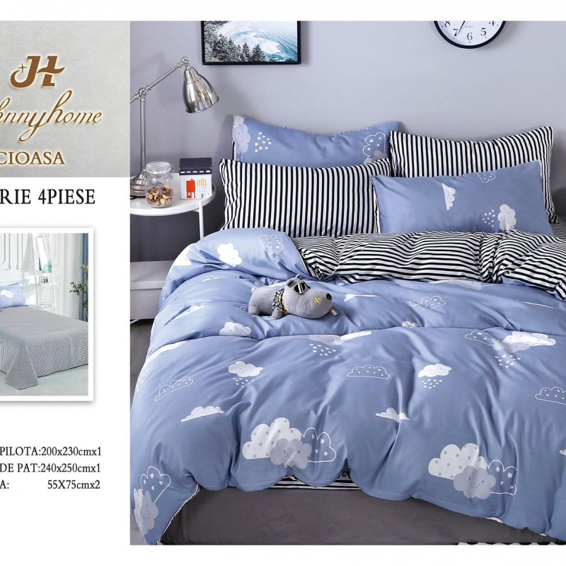 Lenjerii 4 piese bumbac satinat COD ABB17 Lenjerii 4 piese bumbac satinat COD ABB17