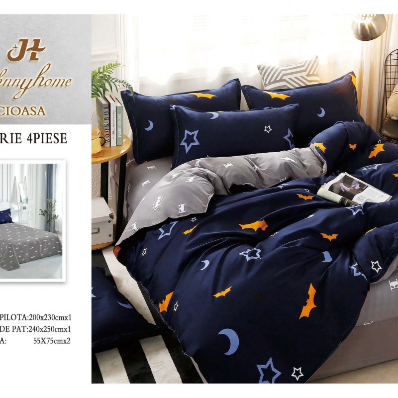 Lenjerii 4 piese bumbac satinat COD ABB18 Lenjerii 4 piese bumbac satinat COD ABB18