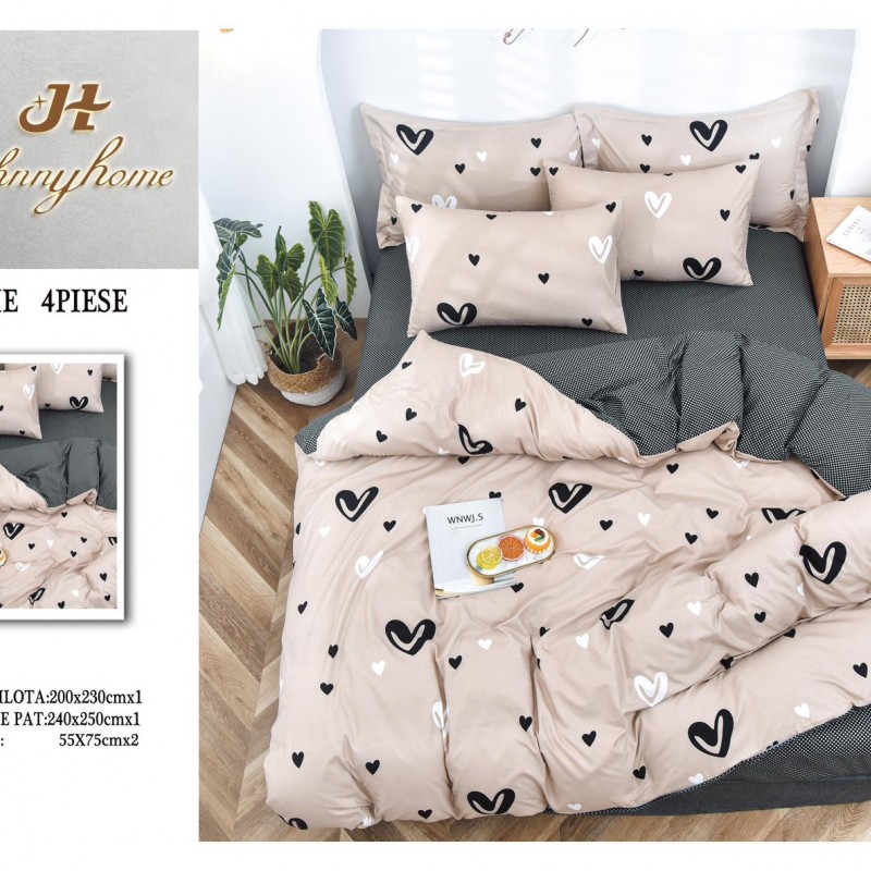 Lenjerii 4 piese bumbac satinat COD ABB24 Lenjerii 4 piese bumbac satinat COD ABB24