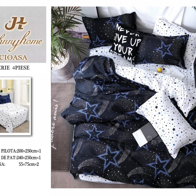 Lenjerii 4 piese bumbac satinat COD ABB26 Lenjerii 4 piese bumbac satinat COD ABB26