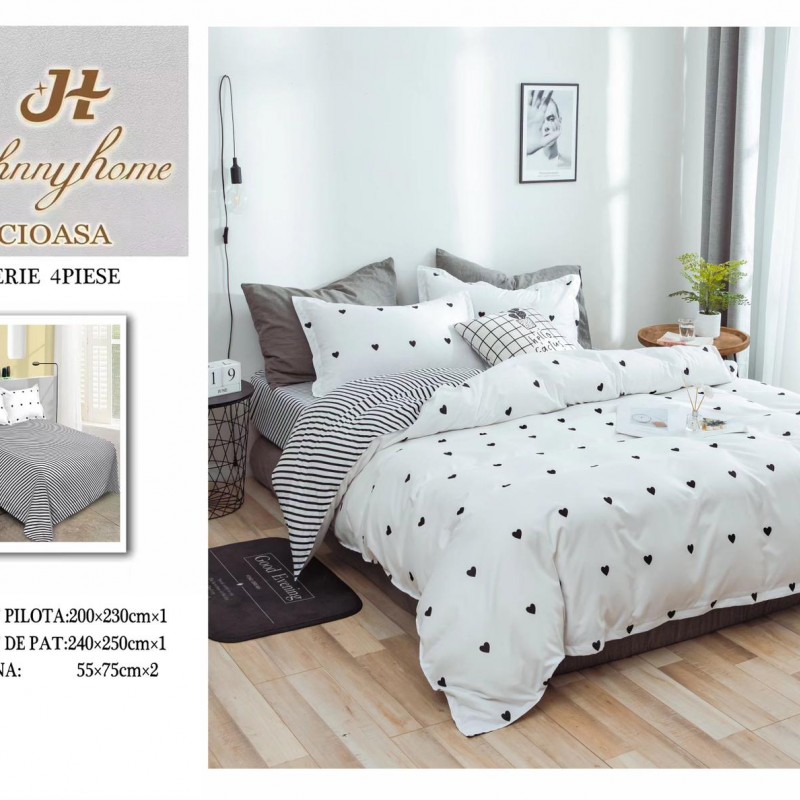 Lenjerii 4 piese bumbac satinat COD ABB30 Lenjerii 4 piese bumbac satinat COD ABB30