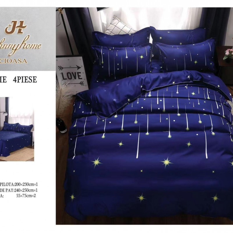 Lenjerii 4 piese bumbac satinat COD ABB37 Lenjerii 4 piese bumbac satinat COD ABB37