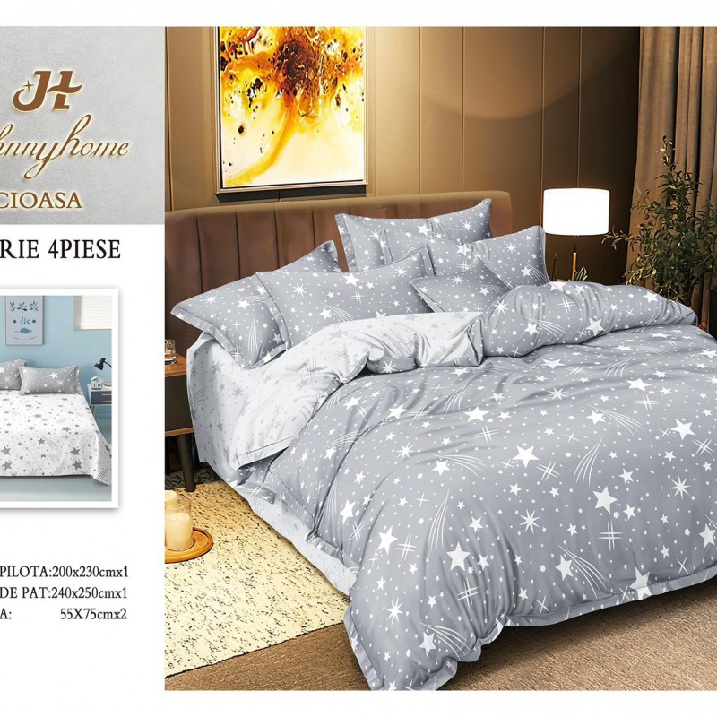 Lenjerii 4 piese bumbac satinat COD ABB49 Lenjerii 4 piese bumbac satinat COD ABB49
