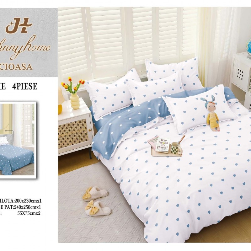 Lenjerii 4 piese bumbac satinat COD ABB68 Lenjerii 4 piese bumbac satinat COD ABB68