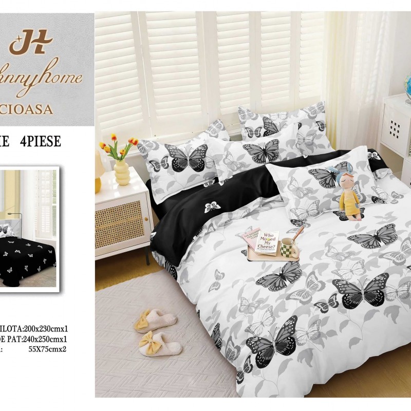 Lenjerii 4 piese bumbac satinat COD ABB71 Lenjerii 4 piese bumbac satinat COD ABB71