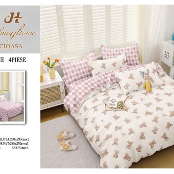 Lenjerii 4 piese bumbac satinat COD ABB79 Lenjerii 4 piese bumbac satinat COD ABB79