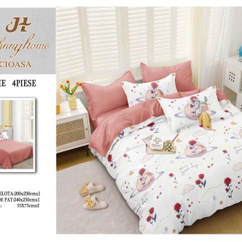 Lenjerii 4 piese bumbac satinat COD ABB83 Lenjerii 4 piese bumbac satinat COD ABB83