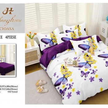 Lenjerii 4 piese bumbac satinat COD ABB84 Lenjerii 4 piese bumbac satinat COD ABB84