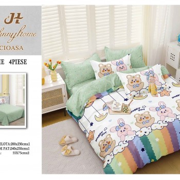 Lenjerii 4 piese bumbac satinat COD ABB85 Lenjerii 4 piese bumbac satinat COD ABB85