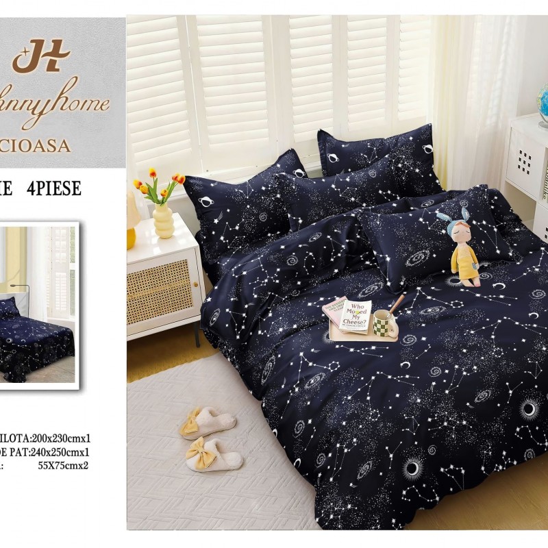 Lenjerii 4 piese bumbac satinat COD ABB86 Lenjerii 4 piese bumbac satinat COD ABB86
