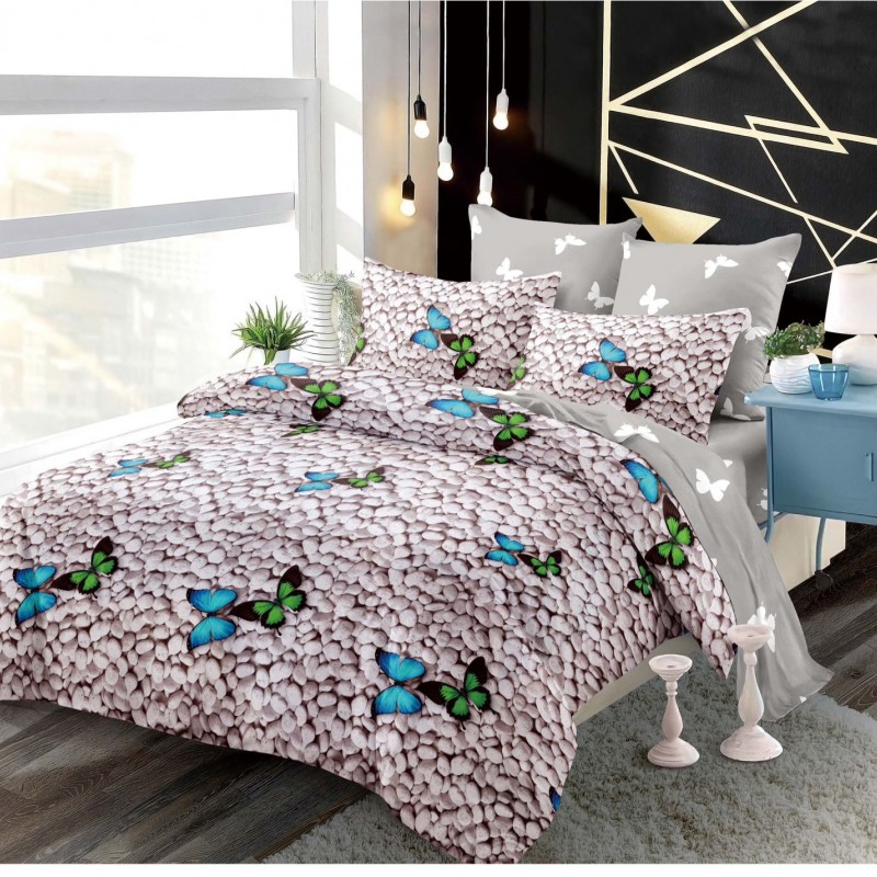  Lenjerii de pat finet gros 6 piese Cearceaf cu Elastic ABF236