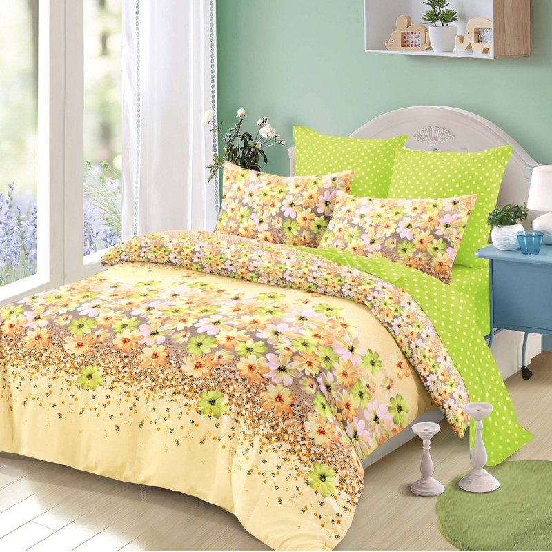  Lenjerii de pat finet gros 6 piese Cearceaf cu Elastic ABF242