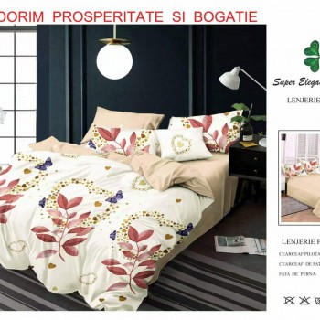 Lenjerie de pat 6 piese bumbac finet PUCIOASA COD BFP97