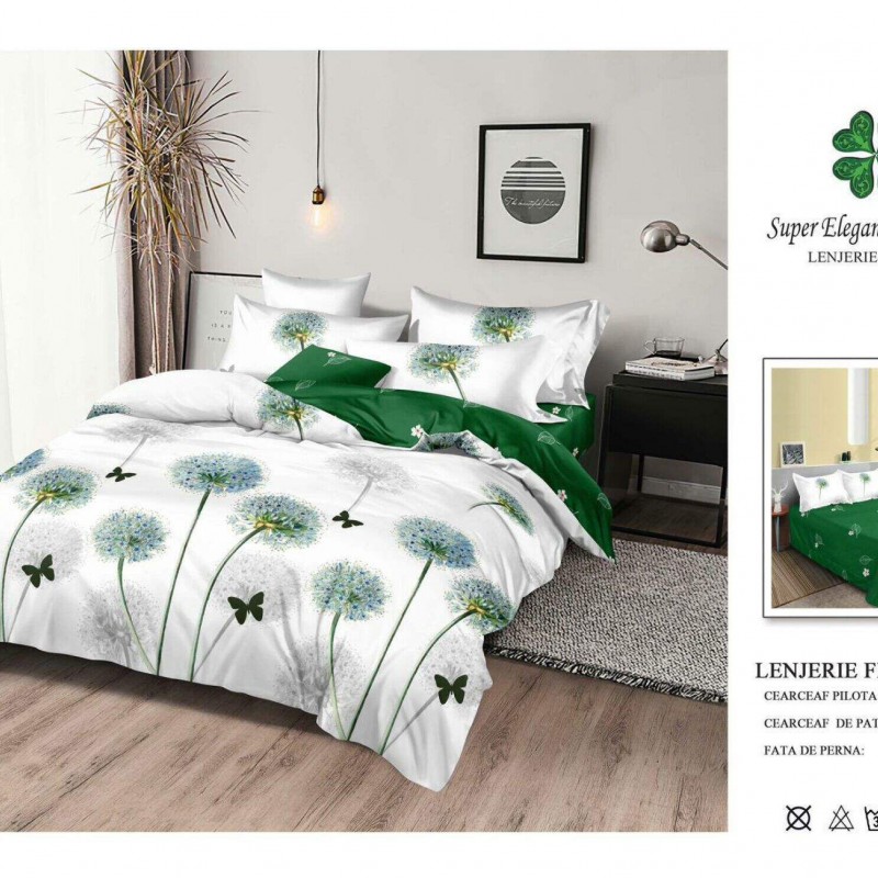 Lenjerie de pat 6 piese bumbac finet PUCIOASA COD BFP94