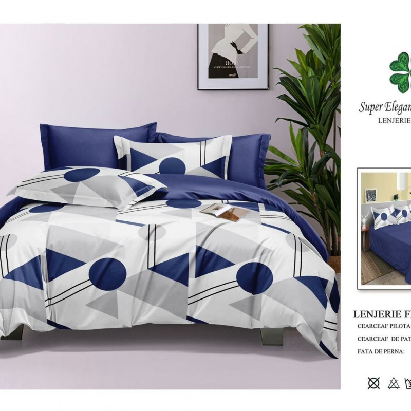 Lenjerie de pat 6 piese bumbac finet PUCIOASA COD BFP106