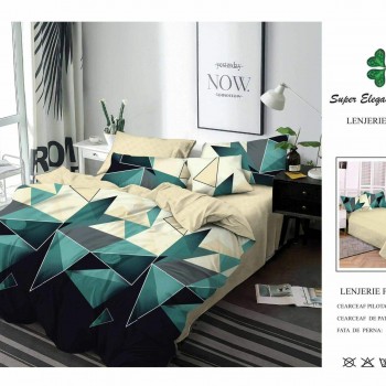 Lenjerie de pat 6 piese bumbac finet PUCIOASA COD BFP12