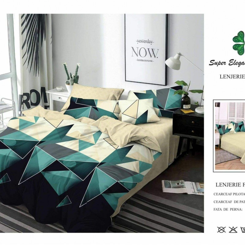 Lenjerie de pat 6 piese bumbac finet PUCIOASA COD BFP12