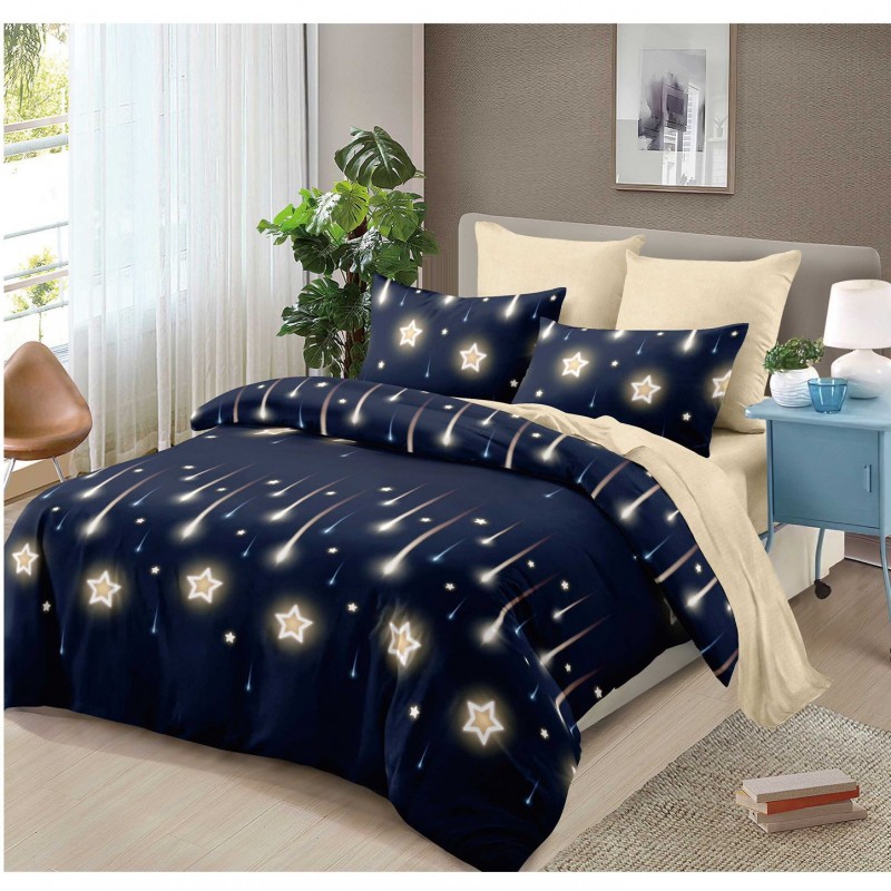  Lenjerii de pat finet gros 6 piese Cearceaf cu Elastic ABF193