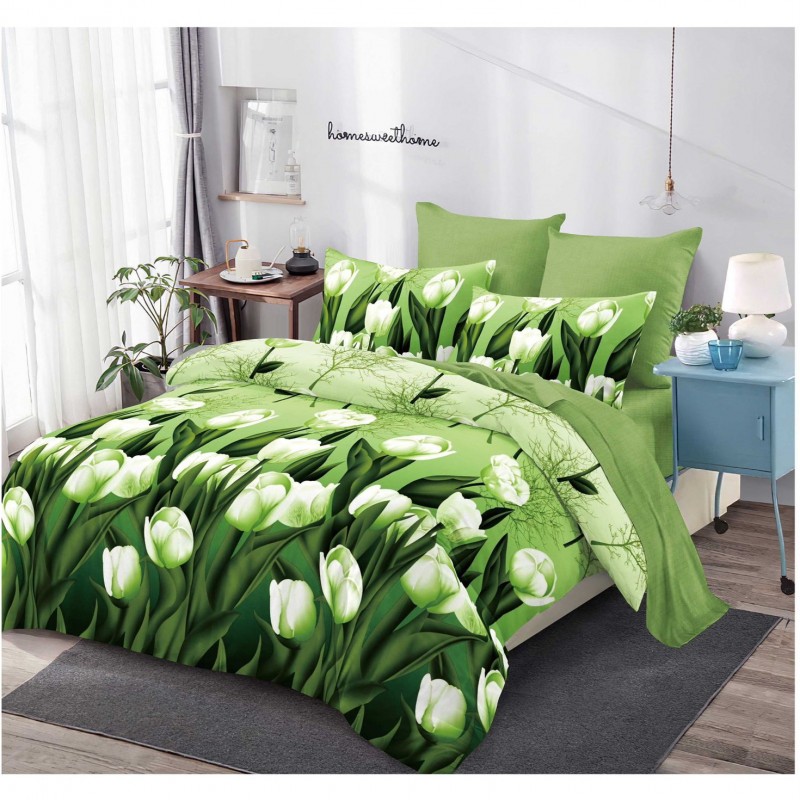  Lenjerii de pat finet gros 6 piese Cearceaf cu Elastic ABF194