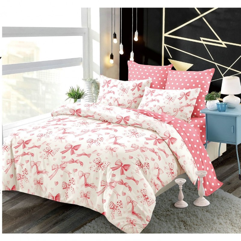  Lenjerii de pat finet gros 6 piese Cearceaf cu Elastic ABF196