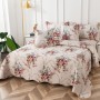 Cuvertura pat dublu din Bumbac Finet, 5 PIESE COD-JEB19
