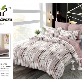 Lenjerii de pat finet gros 6 piese Cearceaf Cu Elastic BBF193 Lenjerii de pat finet gros 6 piese Cearceaf Cu Elastic BBF193