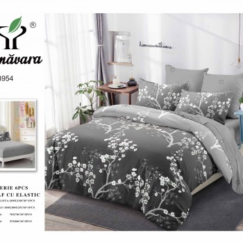 Lenjerii de pat finet gros 6 piese Carceaf cu Elastic BBF94 Lenjerii de pat finet gros 6 piese Carceaf cu Elastic BBF94
