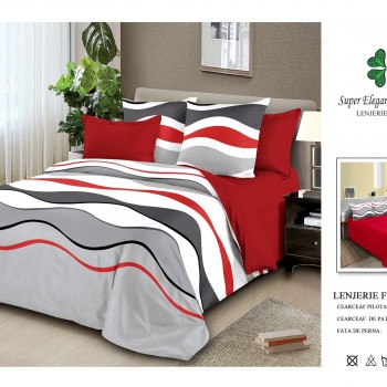 Lenjerie de pat 6 piese bumbac finet PUCIOASA COD BFP110