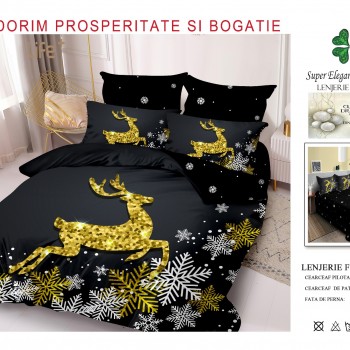 Lenjerii de pat finet gros 6 piese model craciun COD CHR01