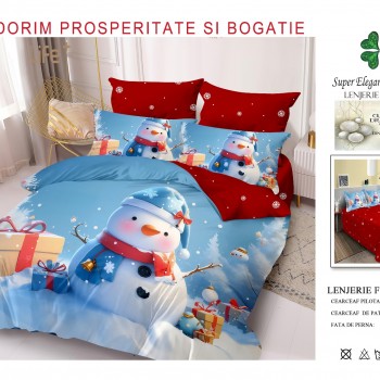 Lenjerii de pat finet gros 6 piese model craciun COD CHR04