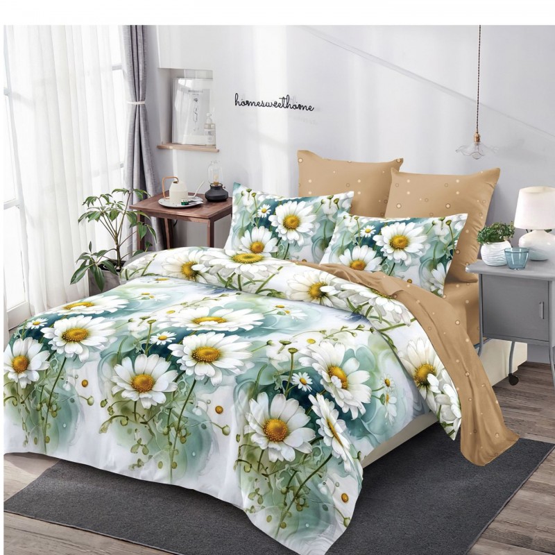 Lenjerie finet 6 piese Cearceaf cu Elastic EST04