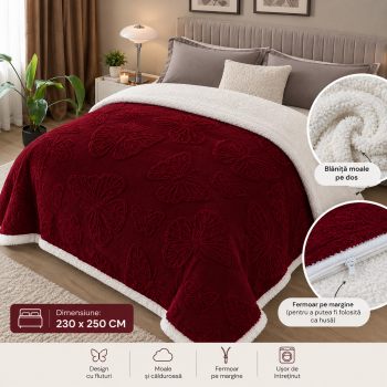Patura cu blana fermoar COD DYE02